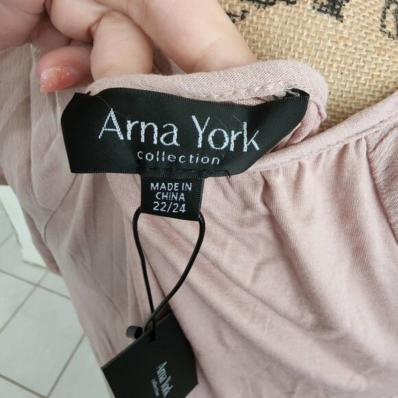 Arna York Payton embroidered boho tunic length blouse plus size 22/24 3X new - Picture 5 of 7